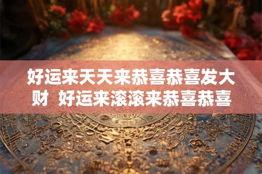 好运来天天来恭喜恭喜发大财  好运来滚滚来恭喜恭喜发大财