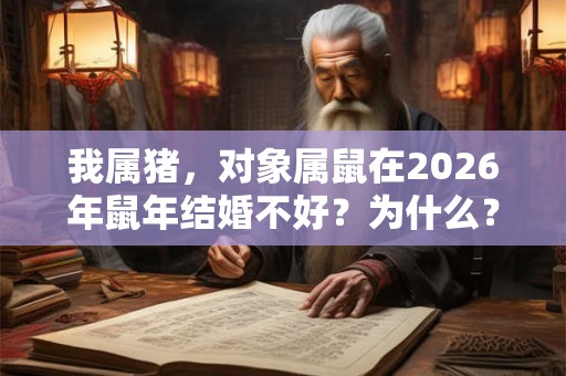 我属猪，对象属鼠在2026年鼠年结婚不好？为什么？