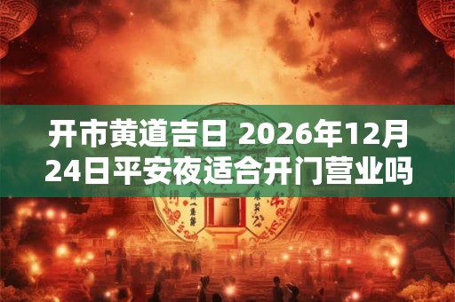 开市黄道吉日 2026年12月24日平安夜适合开门营业吗