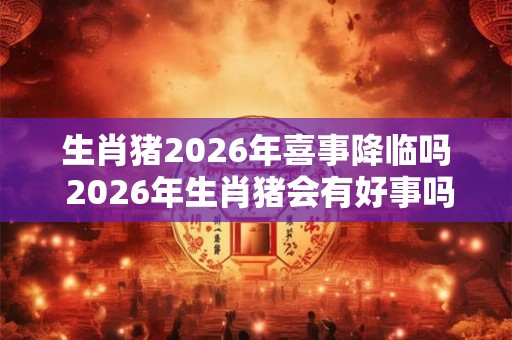 生肖猪2026年喜事降临吗 2026年生肖猪会有好事吗 生肖猪2026年喜事降临吗 2026年生肖猪会有好事吗