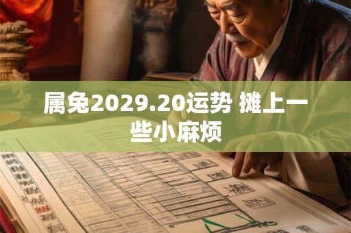 属兔2029.20运势 摊上一些小麻烦 属兔2029.20运势 摊上一些小麻烦