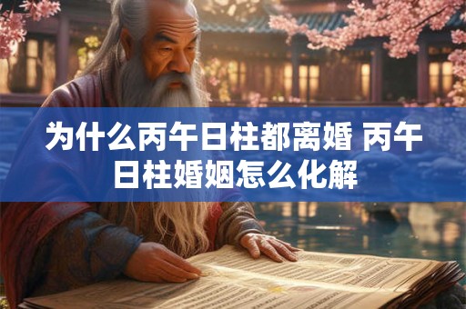 为什么丙午日柱都离婚 丙午日柱婚姻怎么化解
