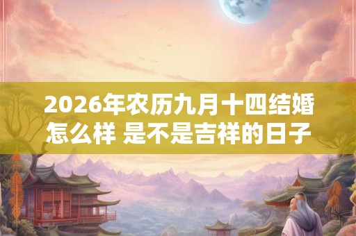 2026年农历九月十四结婚怎么样 是不是吉祥的日子
