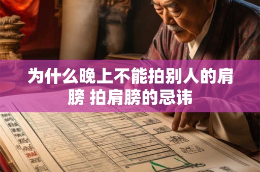 为什么晚上不能拍别人的肩膀 拍肩膀的忌讳