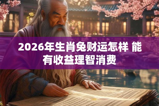 2026年生肖兔财运怎样 能有收益理智消费
