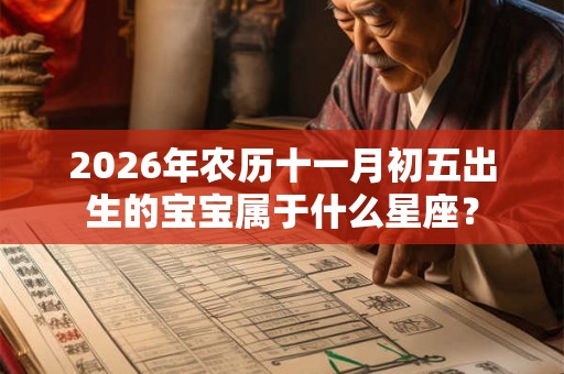 2026年农历十一月初五出生的宝宝属于什么星座？
