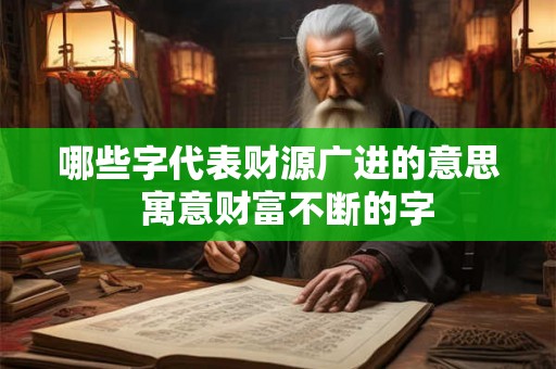 哪些字代表财源广进的意思 寓意财富不断的字 哪些字代表财源广进的意思 寓意财富不断的字