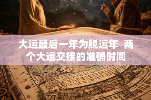 大运最后一年为脱运年  两个大运交接的准确时间