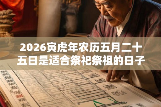 2026寅虎年农历五月二十五日是适合祭祀祭祖的日子？