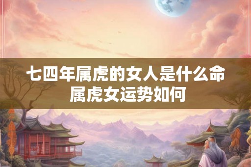 七四年属虎的女人是什么命 属虎女运势如何