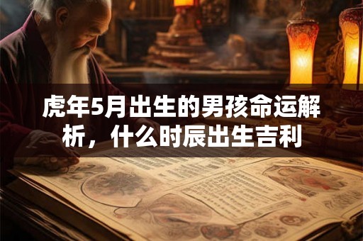 虎年5月出生的男孩命运解析，什么时辰出生吉利