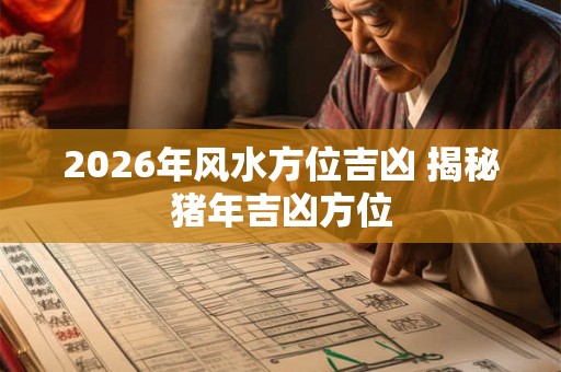 2026年风水方位吉凶 揭秘猪年吉凶方位