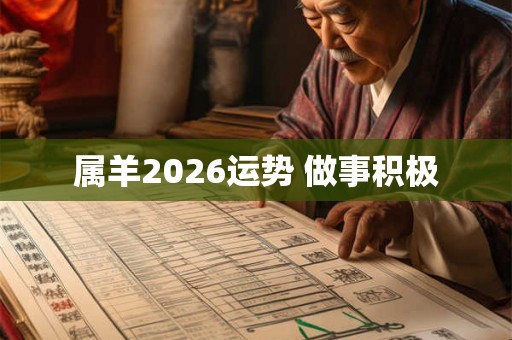 属羊2026运势 做事积极