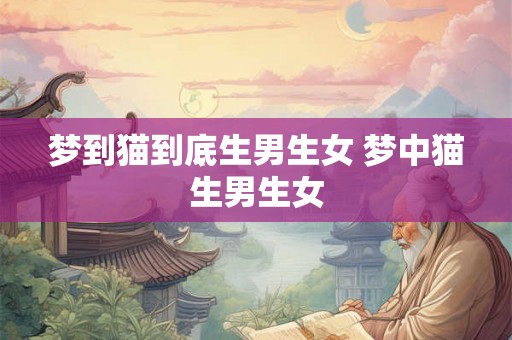 梦到猫到底生男生女 梦中猫生男生女