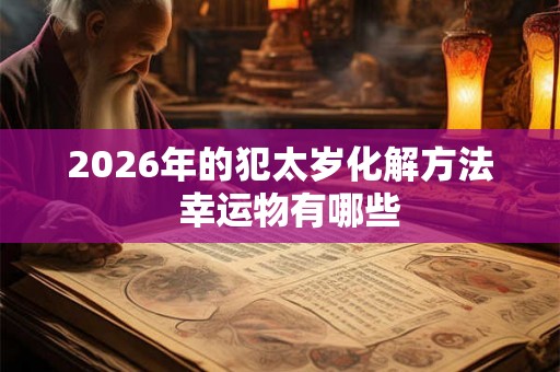 2026年的犯太岁化解方法 幸运物有哪些 2026年的犯太岁化解方法 幸运物有哪些