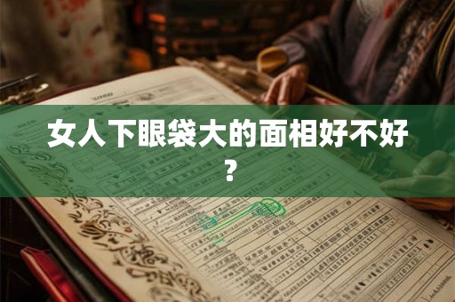 女人下眼袋大的面相好不好？