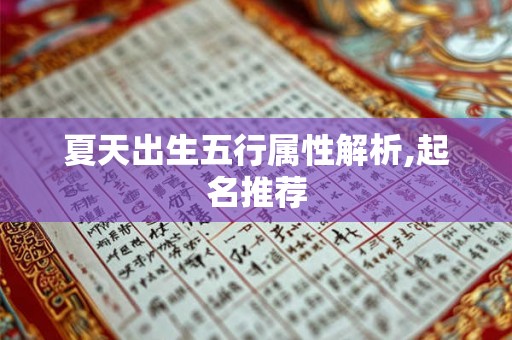 夏天出生五行属性解析,起名推荐
