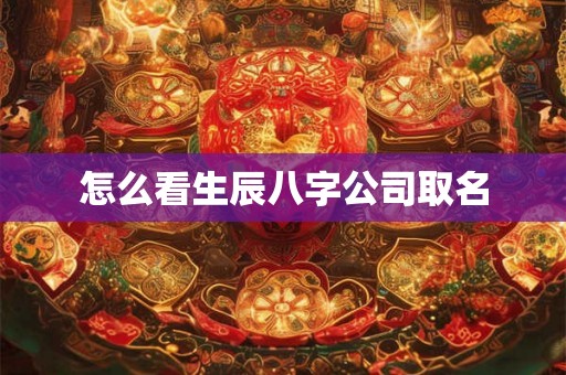 怎么看生辰八字公司取名