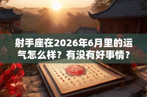 射手座在2026年6月里的运气怎么样？有没有好事情？