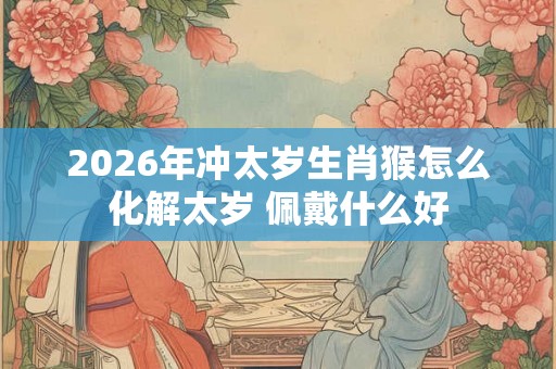 2026年冲太岁生肖猴怎么化解太岁 佩戴什么好
