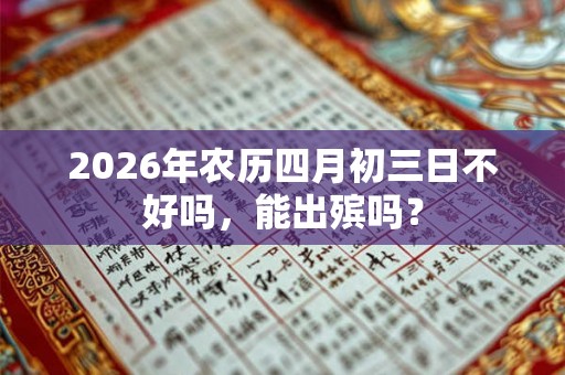 2026年农历四月初三日不好吗，能出殡吗？