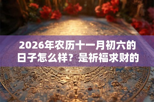 2026年农历十一月初六的日子怎么样?是祈福求财的好日子吗? 2026年农历十一月初六的日子怎么样?是祈福求财的好日子吗?