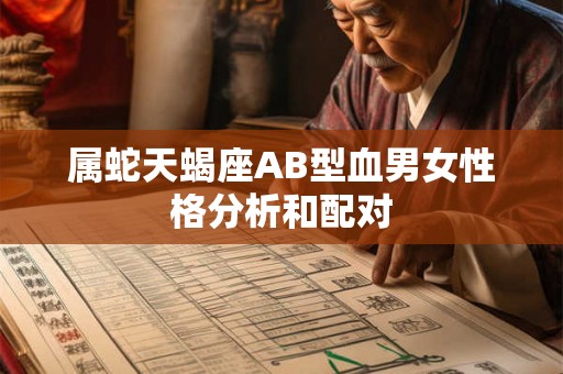属蛇天蝎座AB型血男女性格分析和配对