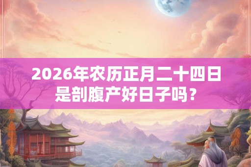 2026年农历正月二十四日是剖腹产好日子吗？