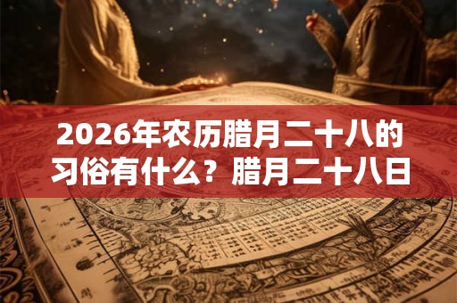 2026年农历腊月二十八的习俗有什么？腊月二十八日子怎么样？