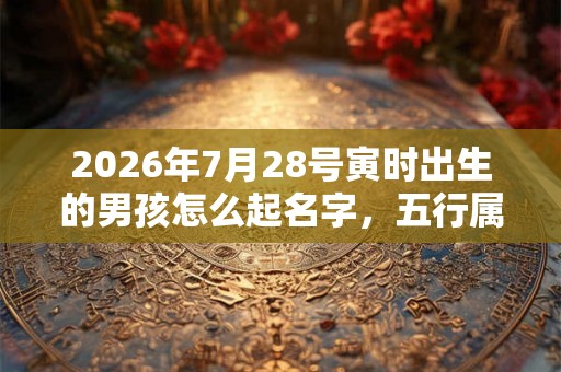 2026年7月28号寅时出生的男孩怎么起名字，五行属什么