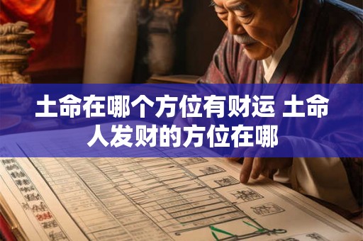 土命在哪个方位有财运 土命人发财的方位在哪
