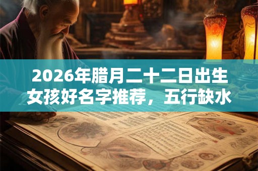 2026年腊月二十二日出生女孩好名字推荐，五行缺水女孩起名大全