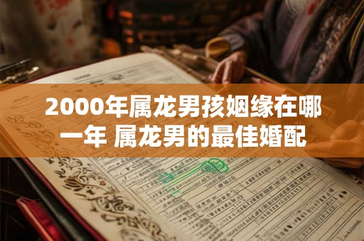 2000年属龙男孩姻缘在哪一年 属龙男的最佳婚配