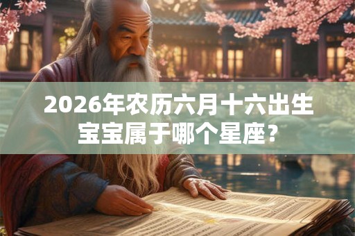 2026年农历六月十六出生宝宝属于哪个星座? 2026年农历六月十六出生宝宝属于哪个星座?