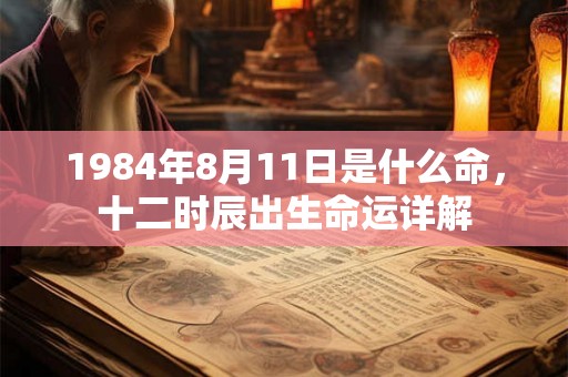 1984年8月11日是什么命，十二时辰出生命运详解
