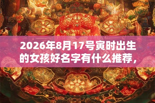 2026年8月17号寅时出生的女孩好名字有什么推荐，五行属什么