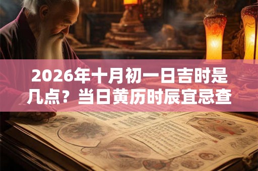 2026年十月初一日吉时是几点？当日黄历时辰宜忌查询