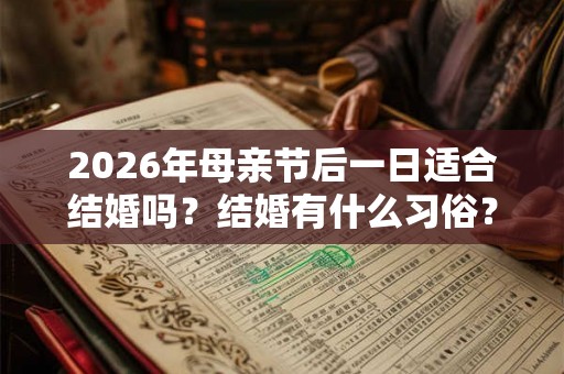 2026年母亲节后一日适合结婚吗？结婚有什么习俗？