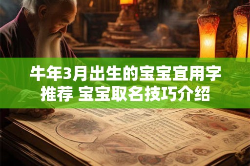 牛年3月出生的宝宝宜用字推荐 宝宝取名技巧介绍