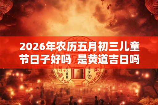 2026年农历五月初三儿童节日子好吗  是黄道吉日吗