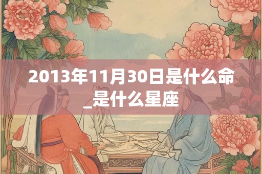 2013年11月30日是什么命_是什么星座