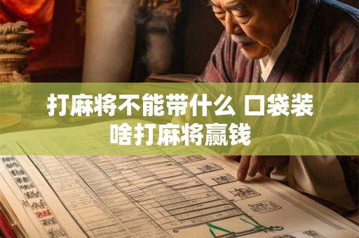 打麻将不能带什么 口袋装啥打麻将赢钱