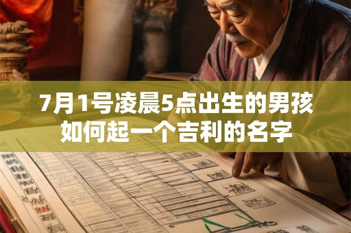 7月1号凌晨5点出生的男孩如何起一个吉利的名字