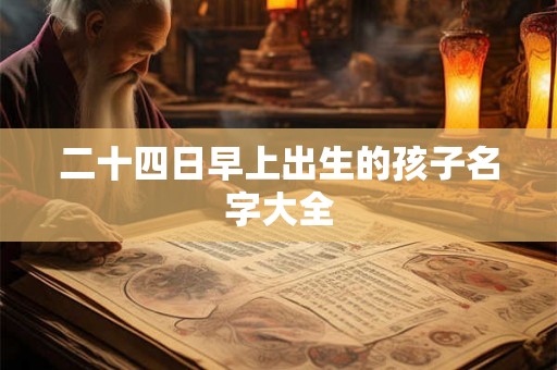 二十四日早上出生的孩子名字大全