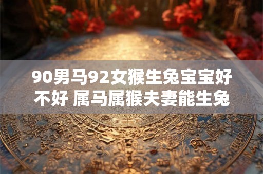 90男马92女猴生兔宝宝好不好 属马属猴夫妻能生兔宝宝吗 90男马92女猴生兔宝宝好不好 属马属猴夫妻能生兔宝宝吗
