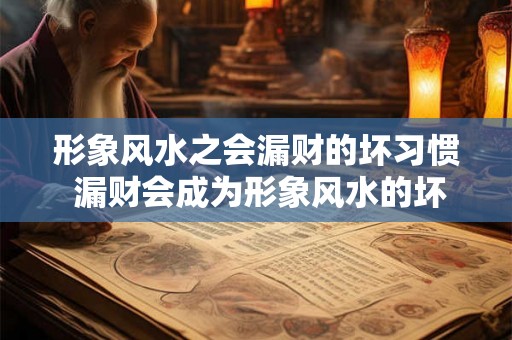 形象风水之会漏财的坏习惯 漏财会成为形象风水的坏习惯