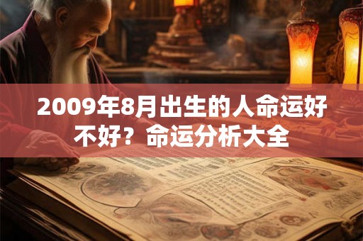 2009年8月出生的人命运好不好？命运分析大全