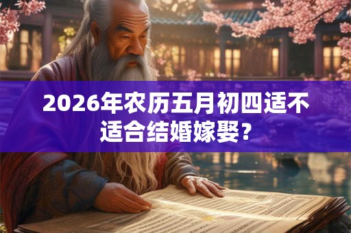 2026年农历五月初四适不适合结婚嫁娶? 2026年农历五月初四适不适合结婚嫁娶?