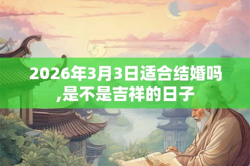 2026年3月3日适合结婚吗,是不是吉祥的日子