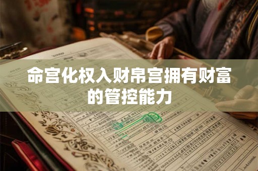 命宫化权入财帛宫拥有财富的管控能力 命宫化权入财帛宫拥有财富的管控能力
